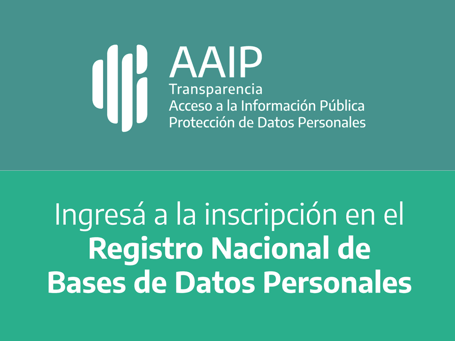 AAIP — Registro Nacional de Bases de Datos Personales: ver la inscripción de ComprameLaFoto